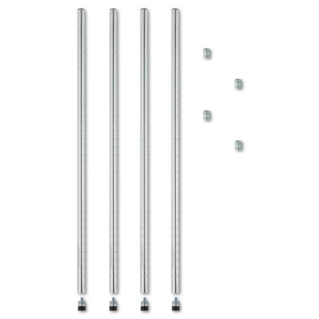 ALERA Stackable Posts for Wire Shelving, 36"H, Silver ALESW59PO36SR